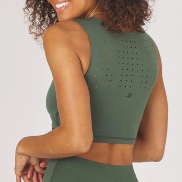 NWT GLYDER Mood Sports Bra Olive X-Small - Picture 4 of 10